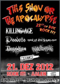 Flyer - Killing Age + Pissdolls + Spirit Of The Future Sun + Davidian + The Bloodshot Eyes + DCIM