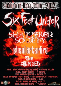 Flyer - SIX FEET UNDER + Goddamn + Shattered Society