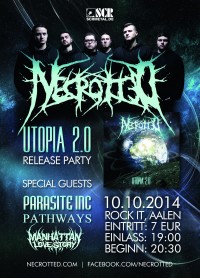 Flyer - NECROTTED 'Utopia 2.0' CD-Release Party