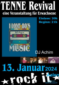 Flyer - TENNE Musiknacht - Best of 80er & 90er