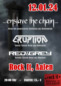 Flyer - Red to grey / Eruption / Enslave the chain