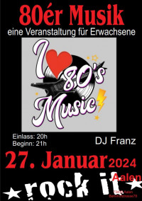 Flyer - 80´er Musiknacht - Best of 80er Musik