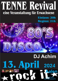 Flyer - TENNE Musiknacht - Best of 80er