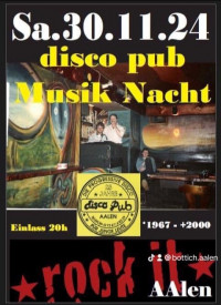 Flyer - Disco Pub - Musik Nacht