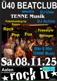 Flyer - Ü40 Beatclub meets TENNE Musik